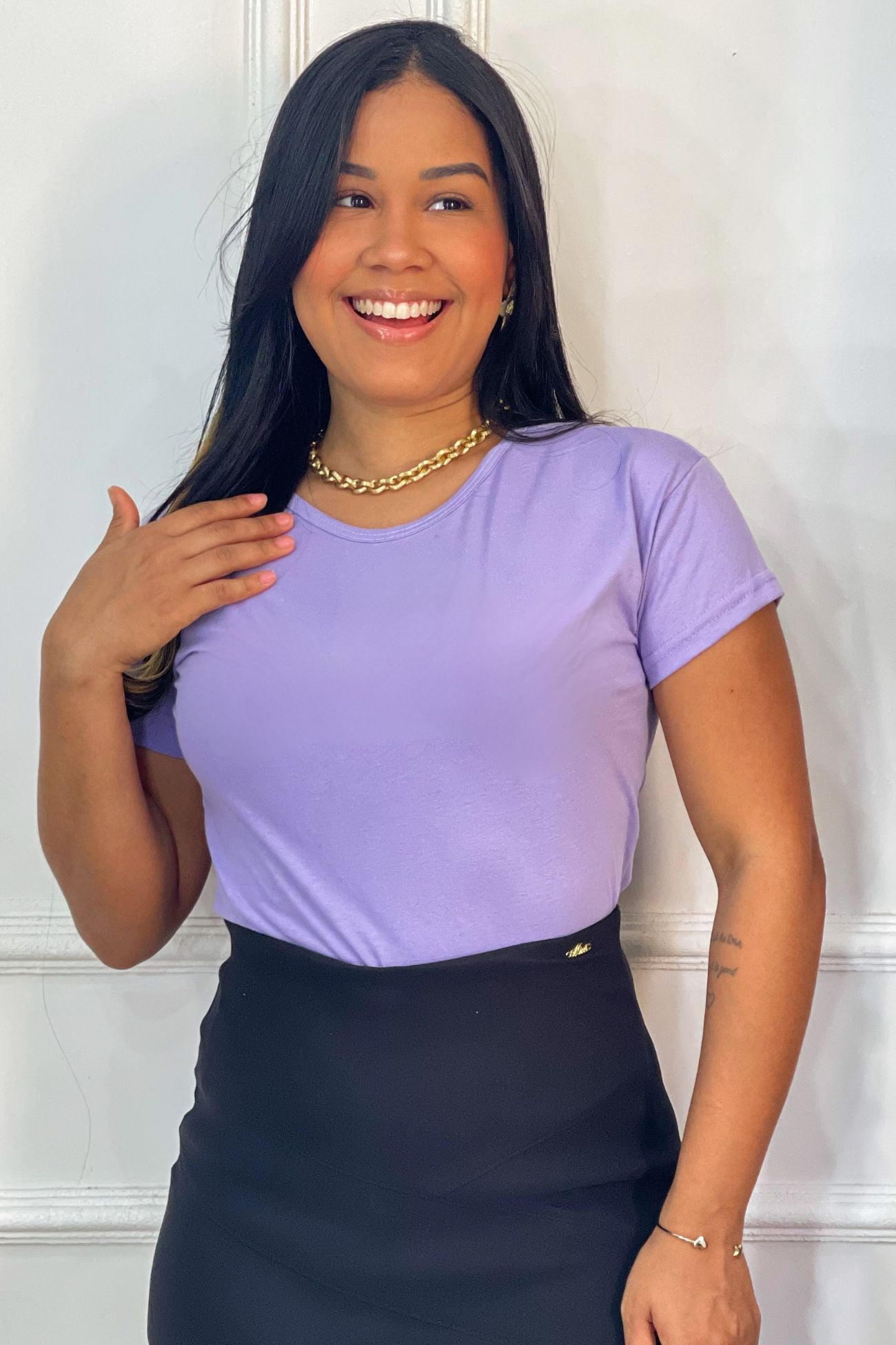 BÁSICA ALGODÃO 30.1 PENTEADO  - COR LILÁS