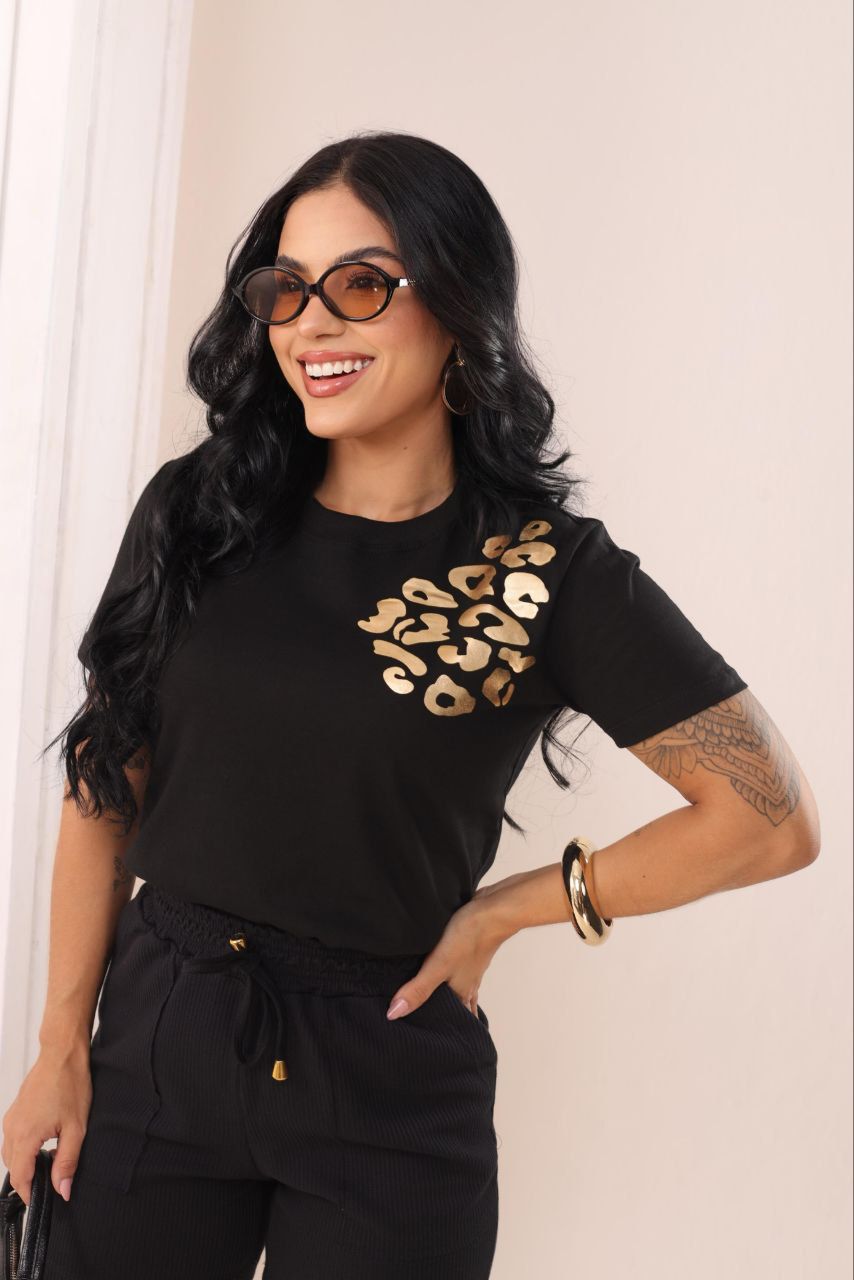 Animal Print (Ombro) - COR PRETO