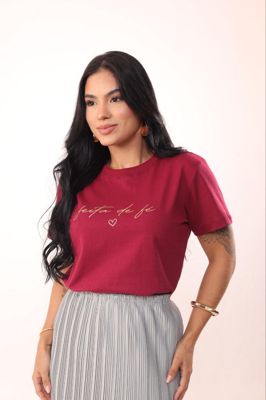 Feita de Fé - Cor Vermelho