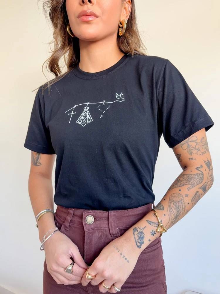 T-SHIRT BENÇÃO - COR PRETO