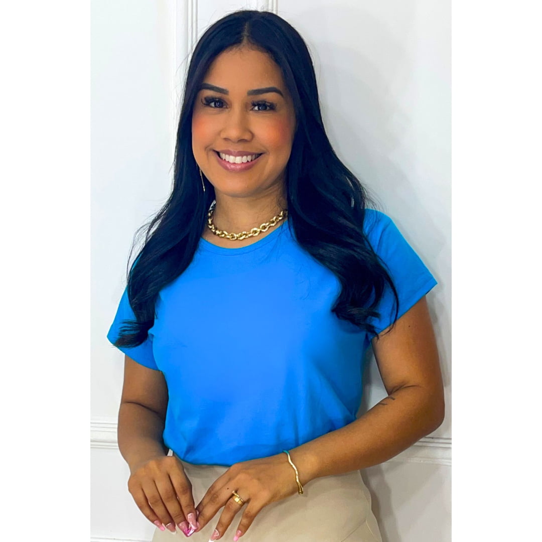 BÁSICA ALGODÃO 30.1 PENTEADO - COR AZUL BÁSICA ALGODÃO 30.1 PENTEADO - COR AZUL