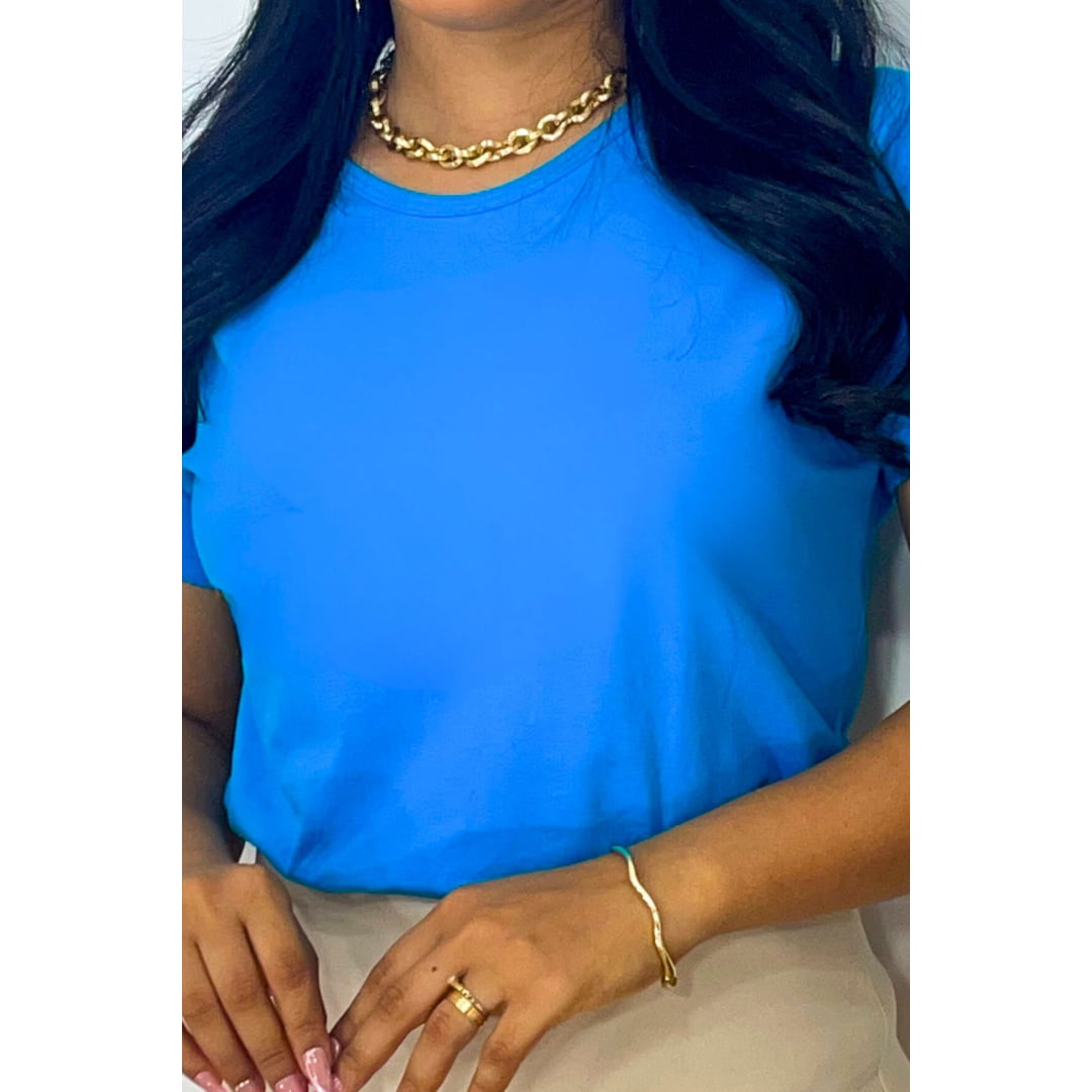 BÁSICA ALGODÃO 30.1 PENTEADO - COR AZUL BÁSICA ALGODÃO 30.1 PENTEADO - COR AZUL