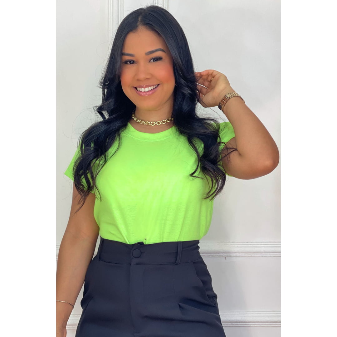 BÁSICA ALGODÃO 30.1 PENTEADO (GOLA RIBANA) - COR VERDE CANA BÁSICA ALGODÃO 30.1 PENTEADO (GOLA RIBANA) - COR VERDE CANA