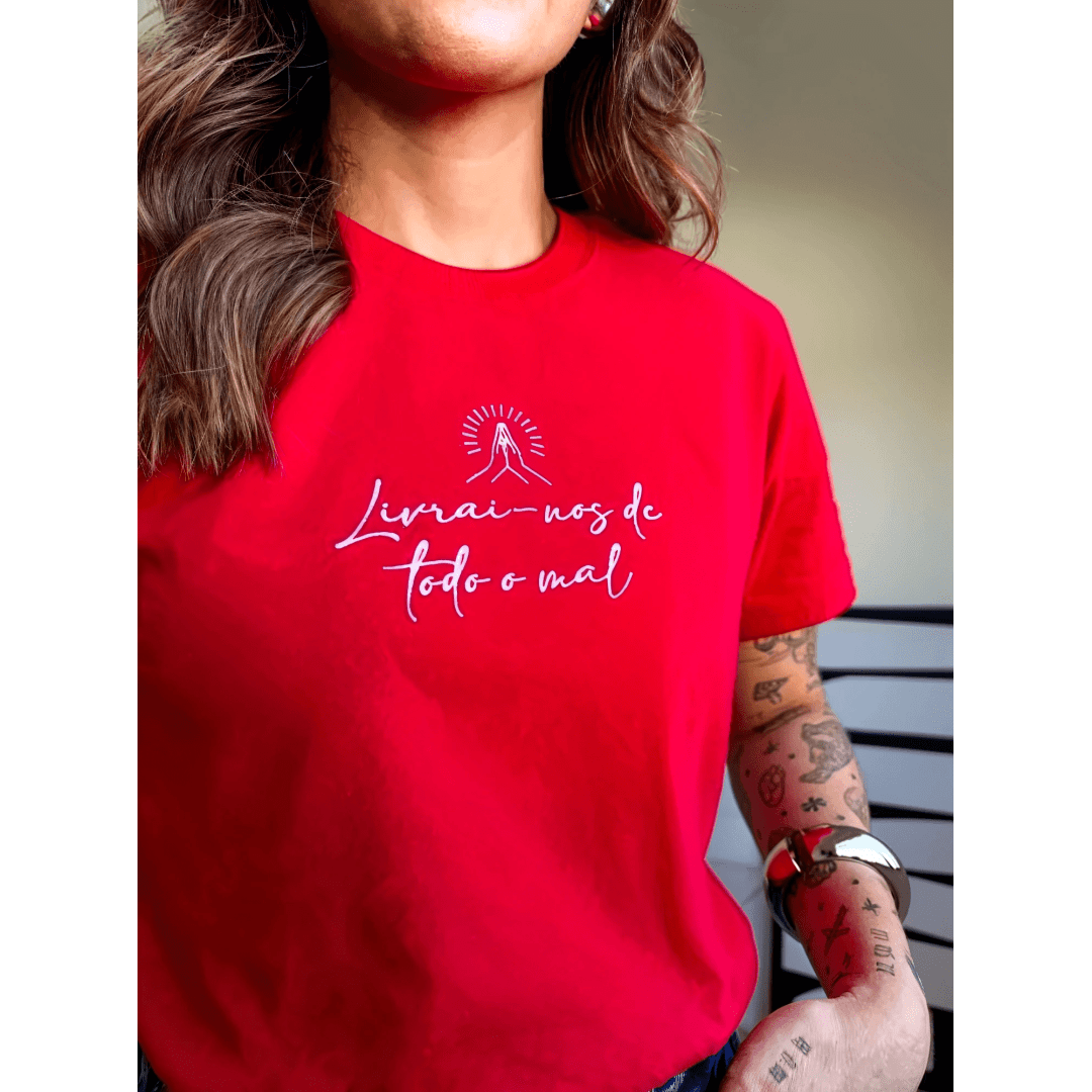 LIVRAI-NOS DE TODO MAL- COR VERMELHO
