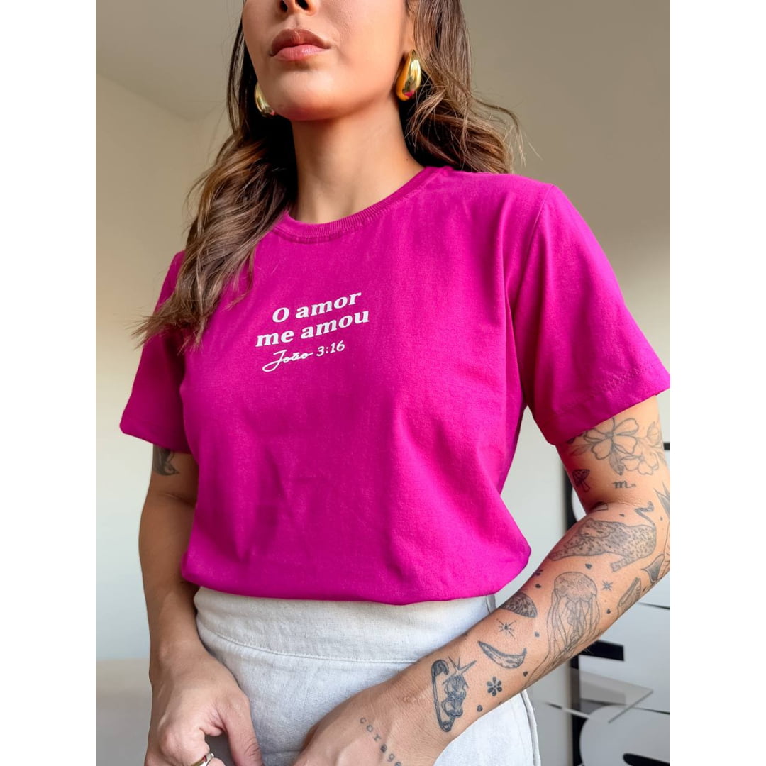 O AMOR ME AMOU - COR ROSA MAGENTA