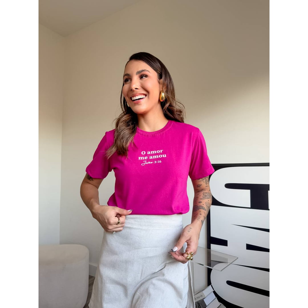 O AMOR ME AMOU - COR ROSA MAGENTA