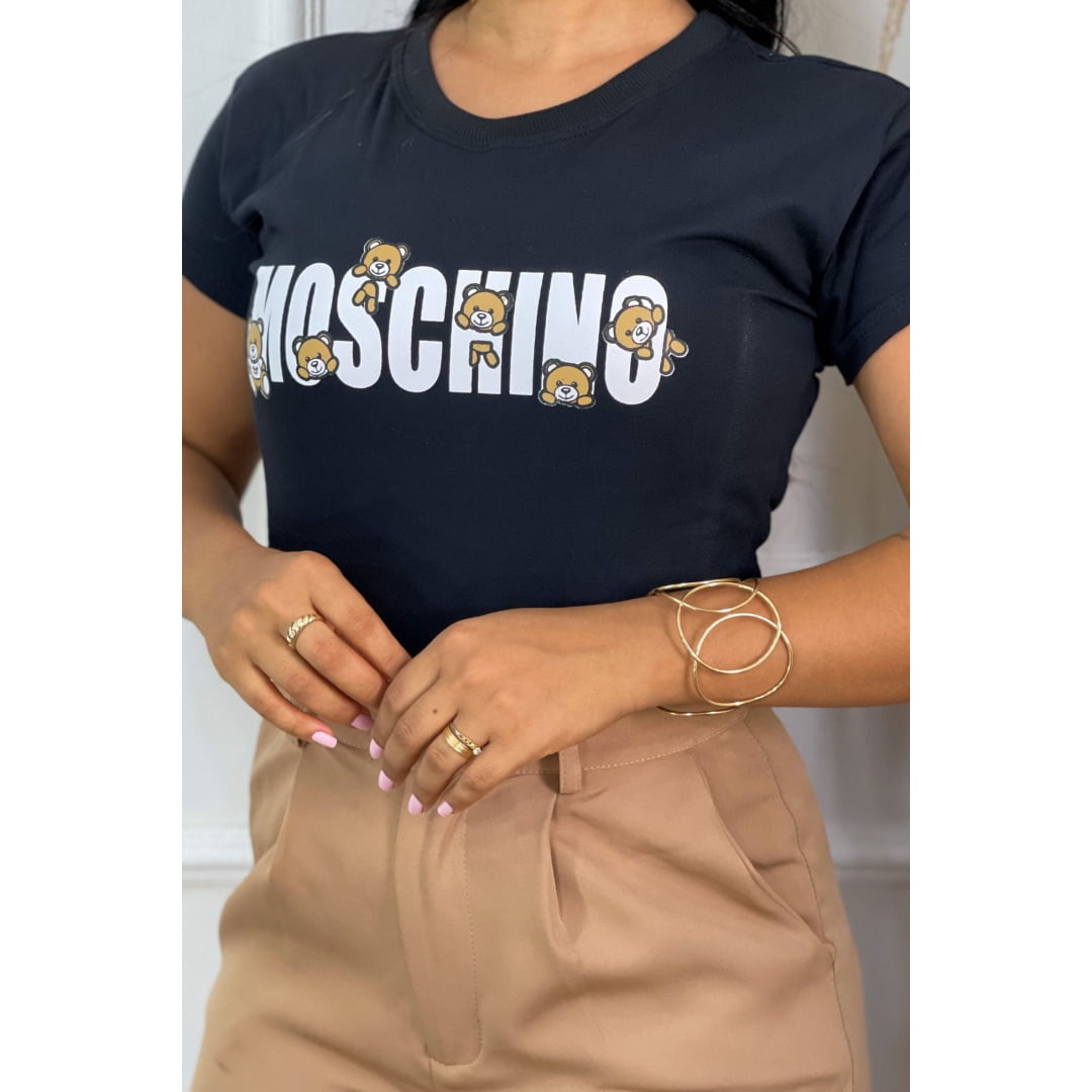 URSINHOS MOSCHINO (GOLA RIBANA) - COR PRETO