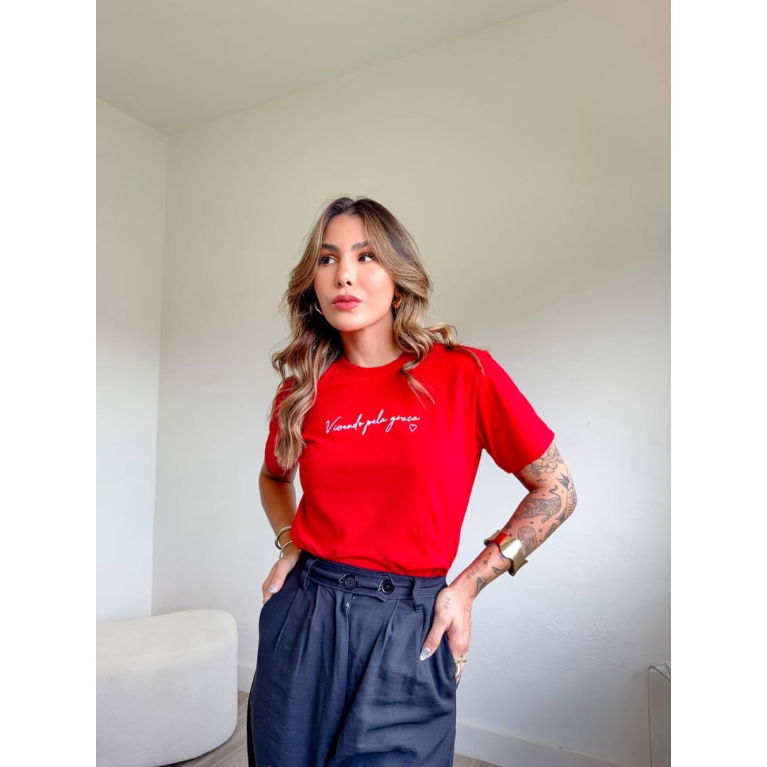 VIVENDO PELA GRAÇA - COR VERMELHO