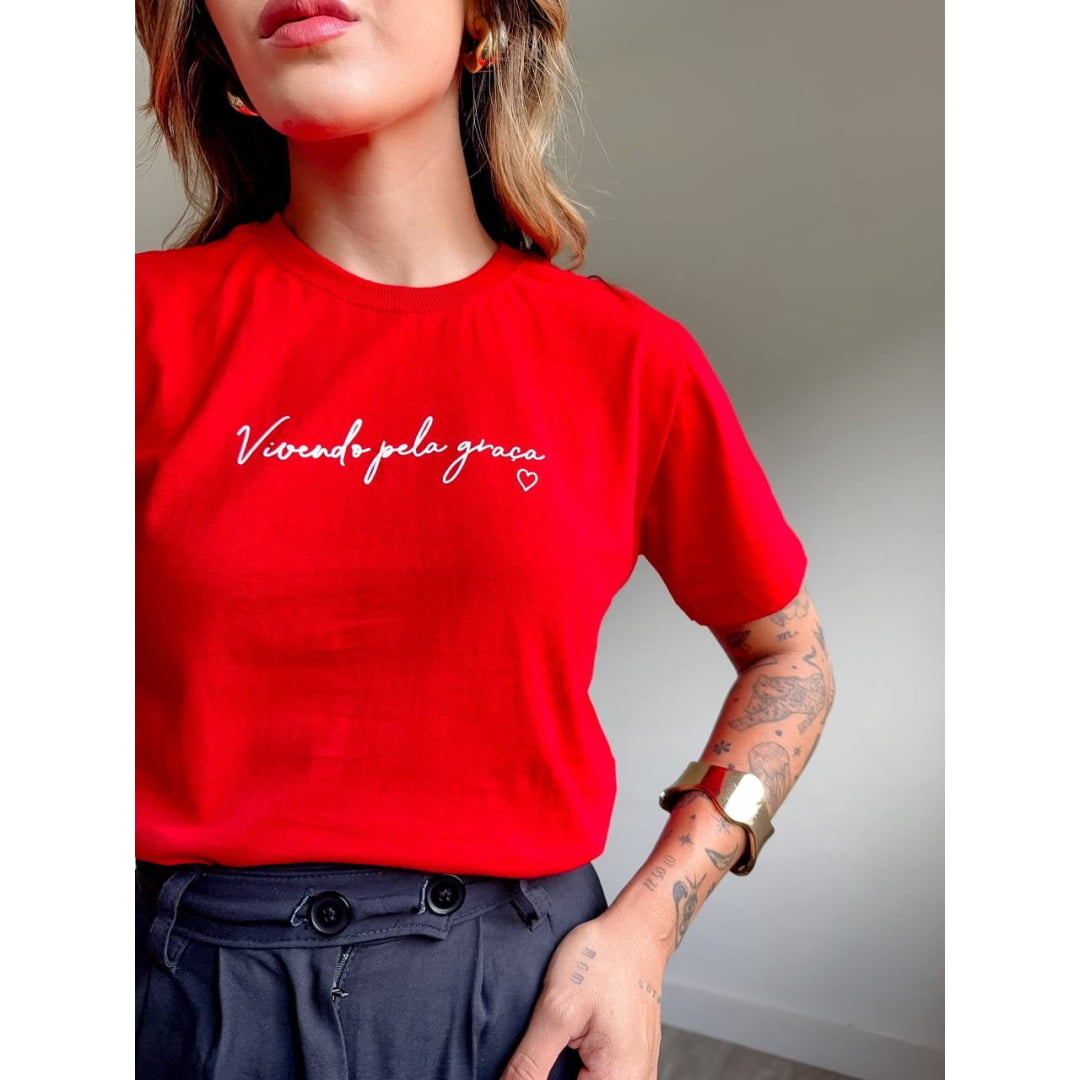 VIVENDO PELA GRAÇA - COR VERMELHO